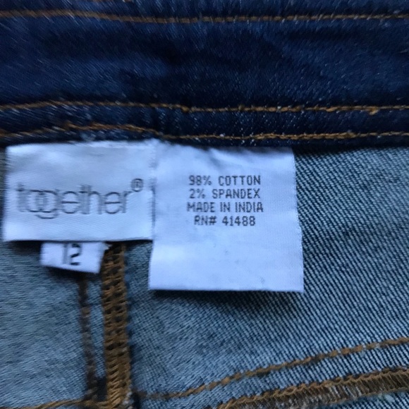 Together Jeans with Button Detail on each pant leg 12 Regular - Picture 4 of 4